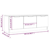 TV Cabinet Concrete Grey 102x35x36.5 cm Engineered Wood 811362