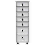 Rolling Cabinet with Drawers CORONA White 42040536