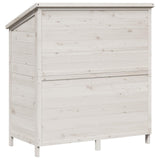 Garden Shed with Roof White 106 x 56 x 113.5 cm Solid Fir Wood 42033457