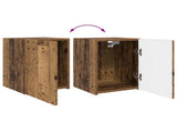 TV Cabinet Set Wall-mounted 4 pcs Old Wood Engineered Wood 3409004