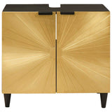 Sink cabinet Black and Gold 62 x 33 x 58 cm Solid Mango Wood 4017847