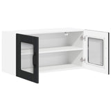 Wall Glass Cabinet LUCCA Black 80 x 31 x 40 cm Engineered Wood 884945