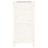 Garden Planter White 40x40x78 cm Solid Wood Pine 825276
