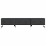 TV Cabinet with Drawer Black 147 x 34.5 x 30 cm Engineered Wood 895626