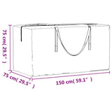 Garden Cushion Storage Bags 2 pcs Black 150x75x75 cm Polyethylene 3155397