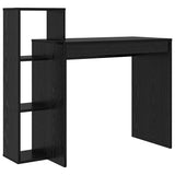 Desk with Shelf Black Oak 100 x 40 x 90 cm Engineered Wood 869315