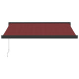 ZNTS Manual Retractable Awning Burgundy 350x250 cm 3215319