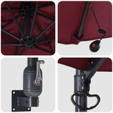 Garden Parasol Manual Bordeaux Red 248 x 248 x 148 cm 42003247