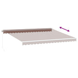 Manual Retractable Awning Brown 450x350 cm 3215391