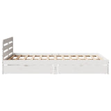 Bed Frame without Mattress White 140x200 cm Solid Wood Pine 3309846