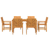 Garden Dining Set 7 pcs Brown Solid Acacia Wood 3154116