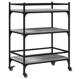 Kitchen Trolley Grey Sonoma 65x40x86.5 cm Engineered Wood 842399