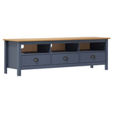 TV Cabinet Hill Grey 158x40x47 cm Solid Pine Wood 288929