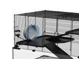 3 Tiers Hamster Cage, Gerbil Cage with Deep Glass Bottom, Non-Slip Ramps, Platforms, Hut, Exercise T3398P350088