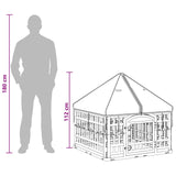 4 Panel Dog Playpen with Roof White 88 x 58 cm Plastic 42027220