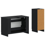 2 Piece Bathroom Cabinet Set UTRECHT Black Engineered Wood 3417730