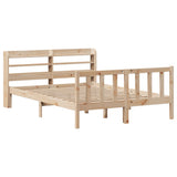 Bed Frame without Mattress 140x190 cm Solid Wood Pine 3306572