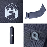 Self Inflating Camping Mattress with Pillow 1-Person Grey 4007128