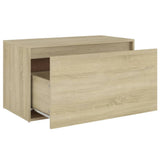 Bench Sonoma oak Engineered wood 80x40x45 cm Entryway Bench 808669