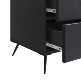 Bedside Cabinet Black 43 x 41 x 66.5 cm Engineered Wood 895476