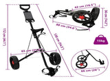 Golf Trolley Folding Manual Black 66 x 65 x 112 cm Iron 42033585