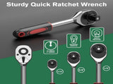 216 PCS Socket Set 1/4 3/8 1/2" Spanner Drive Ratchet Wrench Mechanic Tool Kit 93790399