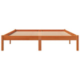 Bed Frame without Mattress Wax Brown 160x200 cm Solid Wood Pine 844863
