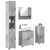 Bathroom Furniture Set with Drawer 4 pcs Concrete Grey 3392976