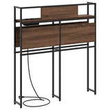 Storage Headboard with Shelf Brown oak 100 cm Engineered wood 859629