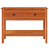 Console Table Wax Brown 100 x 35 x 75 cm Soild Pine Wood 869937