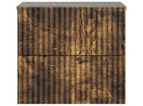 Wall-Mounted Bedside Cabinet Smoked Oak 33 x 34.5 x 40 cm 898475