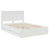 Bed Frame with Drawer White 140 x 200 cm Engineer Wood 3410177