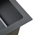 ZNTS Handmade Kitchen Sink Black Stainless Steel 51513