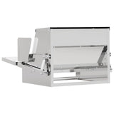 Chicken Treadle Feeder Silver 50 x 40 x 29 cm Galvanised Steel 874701