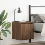 ZNTS Wall-Mounted Bedside Cabinets 2 pcs Brown Oak 38x34x40 cm 861242