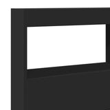Headboard Cabinet Black Engineered wood Bed Headboard Rectangular 839197