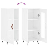 Sideboard High Gloss White 34.5x34x90 cm Engineered Wood 828766