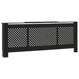 MDF Radiator Cover Black 205 cm 325556