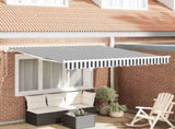 Manual Retractable Awning Anthracite&White 300x250 cm 3216038
