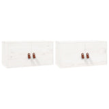 Wall Cabinets 2 pcs White 60x30x30 cm Solid Wood Pine 818368