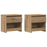 Bedside Cabinets 2 pcs Artisan Oak 40x30x39 cm Engineered Wood 856409