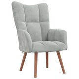 Relaxing Chair Light Grey Velvet 42022441