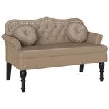 Chesterfield Bench Cappuccino 120.5 x 65 x 75 cm Faux Leather 42019283