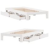 Bed Frame without Mattress White 75x190 cm Small Single Solid Wood Pine 3309024