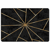 Rug Washable Black and Gold 160x230 cm Anti Slip 136618