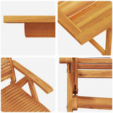 Garden Dining Set Folding 5 pcs Brown Solid Acacia Wood 3375720