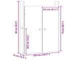 Kitchen Door MEPPEL 2 pcs Cream 50 x 9 x 82 cm Solid Pine wood 868170