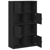 Bookcase Black Oak 60x24x101.5 cm Engineered Wood 860392