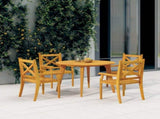 Garden Dining Set Natural Wood Solid acacia wood with an oiled finish 3058001