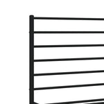 Metal Bed Frame without Mattress with Footboard Black 200x200cm 352344